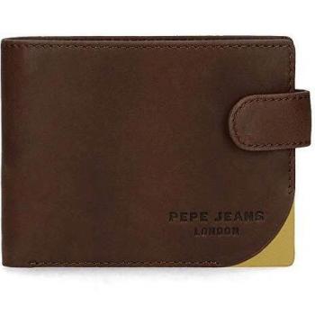 Cartera Pepe Jeans Arrow horizontal con cierre de clic Marrón
