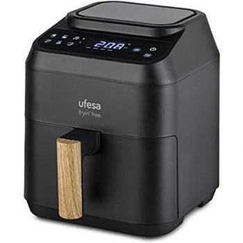 Ufesa AF2850 Fryin' Free Freidora de Aire Sin Aceite, 6 Programas, 1200W, 2.8L, Panel Táctil, Temporizador, Temperatura 80ºC - 200ºC, Sin BPA, Cubeta y Bandeja Anti-Adherentes, Cuerpo/Asa Tacto Frío