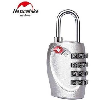 Naturehike 4-dial combinación TSA Candado de seguridad para equipaje/maleta/mochila, blanco