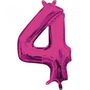 anagram balón de papel de aluminio 16-40 cm número 4 Magenta, 7 a3824011 