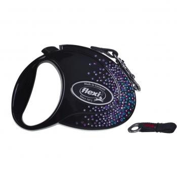 Correa para Perro Flexi Glam Splash 5 m Negro