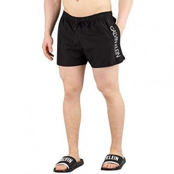 Calvin Klein Short Runner-Logo Bañador, Negro