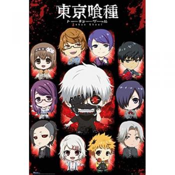 Grupo Erik Editores Tokyo Ghoul Chibi Characters Poster, 24-Inches x 36-Inches