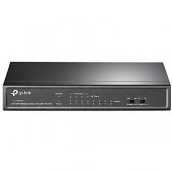 TP-LINK (TL-SF1008LP) 8-Port 10/100Mbps Unmanaged Desktop Switch 4-Port PoE Low Power Steel Case