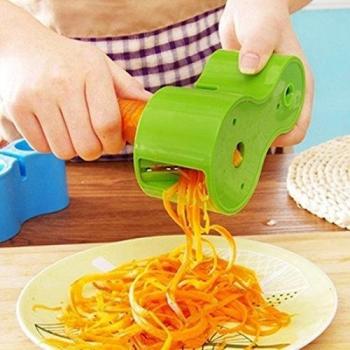 joygood Microplane - Cortador en espiral de verduras rizador verduras Zucchini Noodle Maker con afilador de cuchillos
