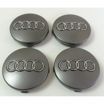 4B0601170 - Juego de cuatro tapacubos de aleación grises, 60mm, 4B0 601 170, para Audi A3, A4, A5, A6, A7, A8, S4, S5, S6, S8, Q3, Q5, Q7, TT, A4L, A6L, S line, Quattro y otros modelos