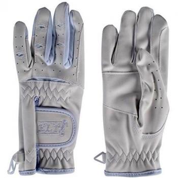 Guantes de Equitación ELT Der Vielseitige - Cuero Suave, Color Azul, Talla Mediana