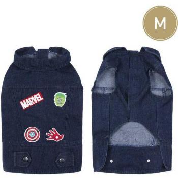 Chaqueta Vaquera para Perros Marvel Talla M - Licencia Oficial de Marvel, 65% Algodón 35% Poliéster con Ajuste de Velcro - Cerdá For Fan Pets