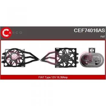 Motor eléctrico de ventilador de radiador 12V 18,30A 315mm para FIAT CEF74016AS
