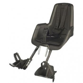 Bobike FA003535000 Mini Classic Urban Black - Asiento Infantil Delantero para Bicicleta, Color Negro