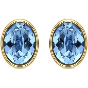 Pendientes Luxenter Tanbo de Cristal Azul acabados en oro amarillo de 18k