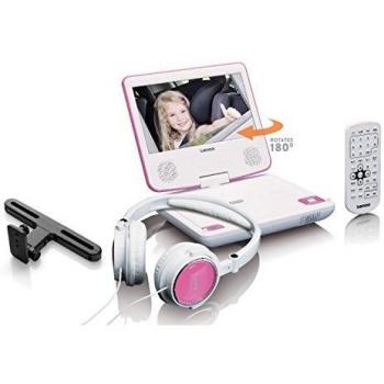 Lenco DVP-710 Reproductor de DVD portátil Rosa, Blanco 17,8 cm