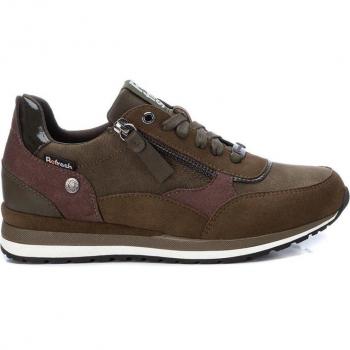 Zapatilla Mujer Refresh Antelina con Cremallera y Cordones