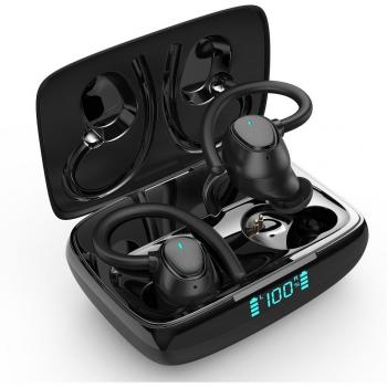 Auriculares TWS Inalámbricos Bluetooth 5.1 Deportivos IPX7 Impermeables con Control Táctil y Micrófono Estéreo 9D