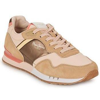 Zapatillas Pepe Jeans London Glam beige para mujer
