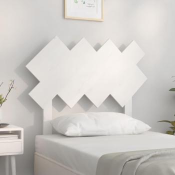 Cabecero de cama blanco 92x3x81 cm madera maciza de pino