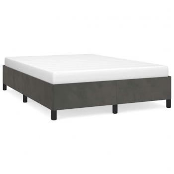 Queen Velvet Bed Frame without Mattress - Dark Grey 152x203 cm