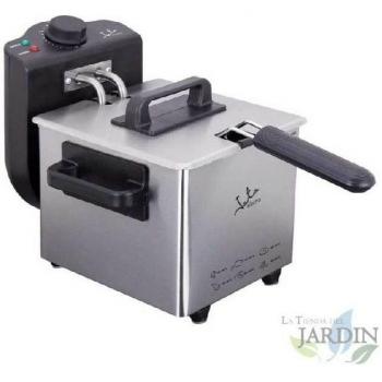 Freidora Eléctrica Compacta Suinga de Acero Inoxidable 1,5 Litros con Termostato Regulable y 1000w