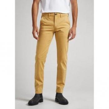 Pepe Jeans Charly Slim Fit Mustard Chino Pants for Men