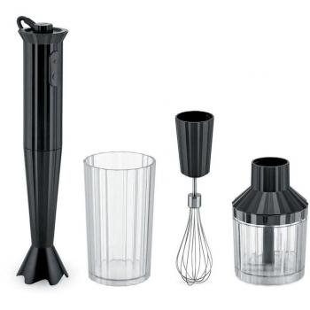 Batidora de Mano Alessi Plisse MDL10S B, 500W, Color Negro con Accesorios