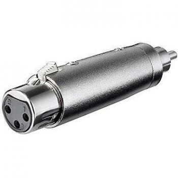 Adaptador XLR Hembra 3 Pines a RCA Macho Gris