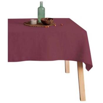 Mantel Antimanchas de Lino 100% Burdeos Rectangular Hidrófugo 250x150 cm - Elegante y Resinado para Interior y Exterior