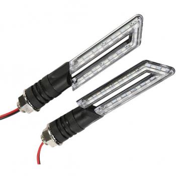 Intermitentes moto, Osan 2pc 16 LED Ámbar de Motos Lámparas Luces de Dirección Señales Universales para Suzuki GSXR Motocicleta Honda CBR Kawasaki Ninja ZX Yamaha R1 R6