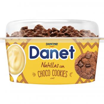 Danone Danet Natillas Vainilla con Choco Cookies - 124 gr