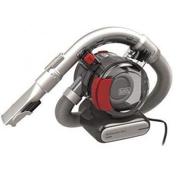 Black+Decker PD1200AV-XJ 12V Flexi Auto Dustbuster Handheld Vacuum, Grey/Red