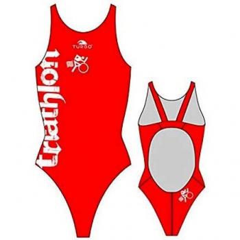 Traje de Baño Turbo Triatlón Pro Resist Rojo / Blanco M