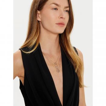 Tory Burch Miller Pave Layered Triple Necklace in 18K Gold Plated for Women - One Size