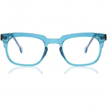 LA Eyeworks Baby Melt 986 Men's Eyeglasses - Blue Frame, Size 46, Blue Light Block Available