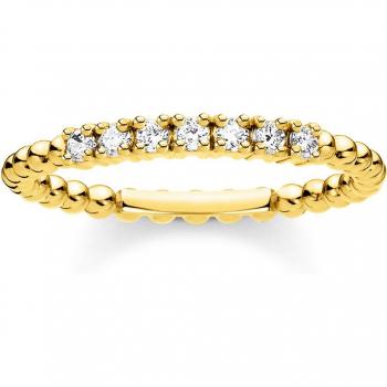 Thomas Sabo Women's Ring Dots with White Stones Gold - Size N