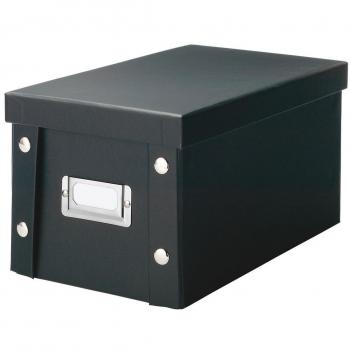 Zeller 17938 Caja de Almacenaje, Cardboard, Negro, 16.5x28x15 cm