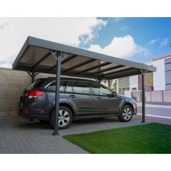 Cochera Carport Palma 496x292 cm Gris Oscuro Bronce Palram - Canopia