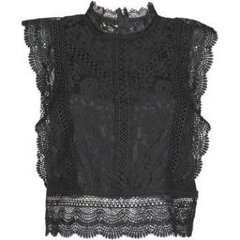 ONLY ONLKARO Women's Blouse in Black, Sleeveless, Size: M, Zip Fastening
