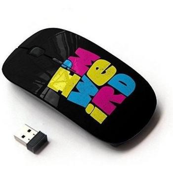 XP-Tech [ Ratón óptico 2.4G inalámbrico ] - I'M Weird Weirdo Different Black Text