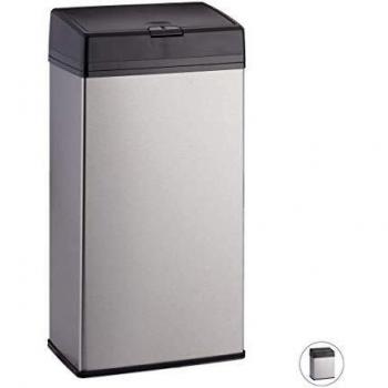 Cesto de Baño y Cocina de Acero Inoxidable, 6 Litros, Función Push, Plata