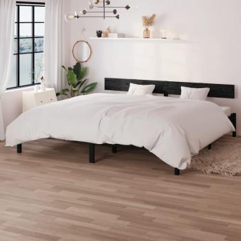 Cama de madera maciza de pino negro 180x200 cm Super King