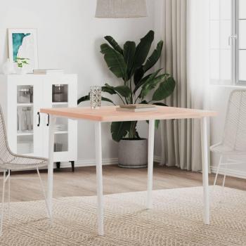 Mesa de madera maciza de haya cuadrada 80x80x2,5 cm