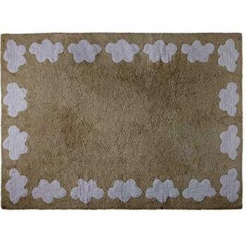 Happy Decor Kids -Alfombra Lavable Clouds 100% Algodón Natural -Crema- 160x120 cm
