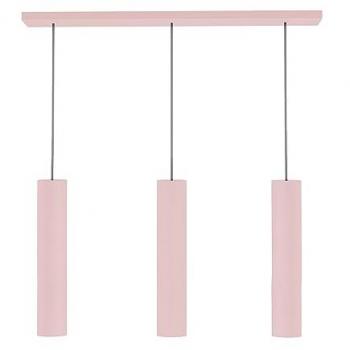 Lámpara colgante moderna redonda de metal 3x GU10, max 33w, rosado, 70cm x 30cm