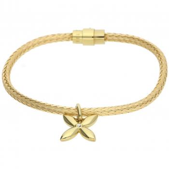 Esprit Gold Thriving Flora Yellow Stainless Steel Bracelet - One Size