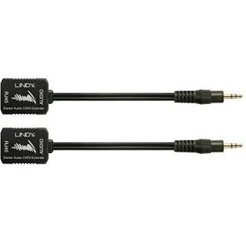Lindy 70450 Stereo Audio Extender over Cat.5/6, 500m, 3.5mm Jack, Black