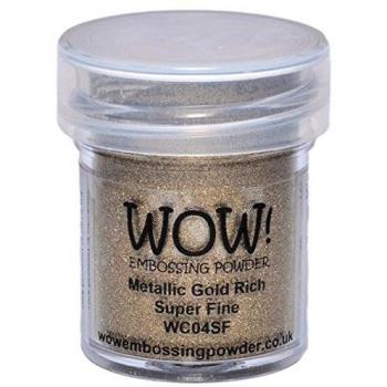 Wow Embossing Powder WOW en polvo de relieve, 15 ml, rico en oro