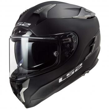 LS2 Casco de moto FF327 CHALLENGER SOLID MATT Negro, Negro, S