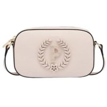 Ivory Saffiano Print Crossbody Bag