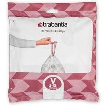 Brabantia PerfectFit Trash Bags Size V 2-3L Pack of 40