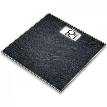 Beurer GS 203 Slate Digital Bathroom Scale - Glass, 150 kg Capacity, Large LCD Display