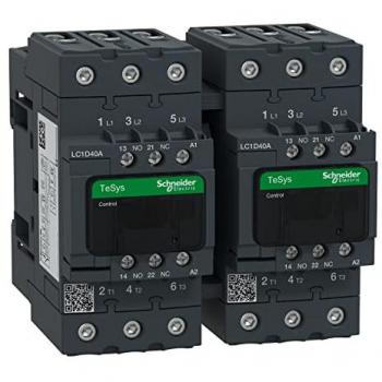 Contactor Inversor Schneider Electric TeSys D LC2D 40A 48V, 3 polos, 3 NA, bobina 48 Vac, capacidad de corriente de 40 A, adecuado para aplicaciones AC-3 hasta